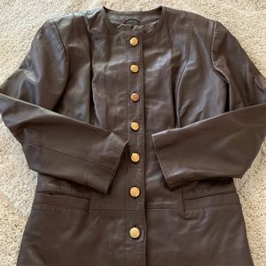 Vintage Brown Leather Jacket
